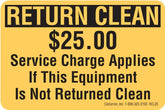 RCL25 DECAL RETURN CLEAN $25